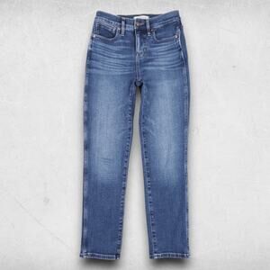 Madewell Jeans Women 26P Blue Stovepipe Slim Straight Stretch Minimalist Classic